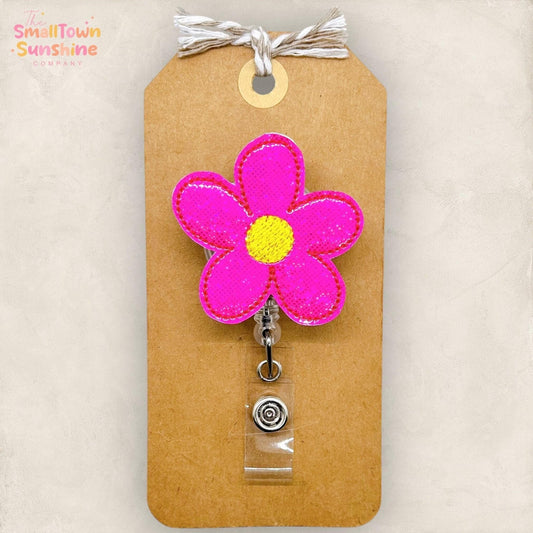 Hot Pink Daisy Badge Topper