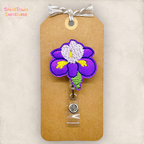 Purple Iris Badge Topper