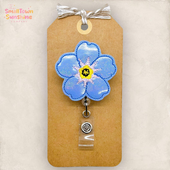 Blue Forget Me Not Badge Topper