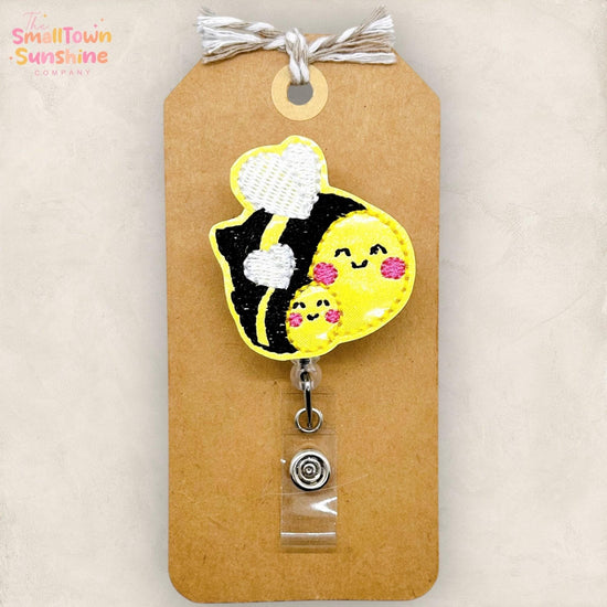 Mom and Baby Bee Badge Topper