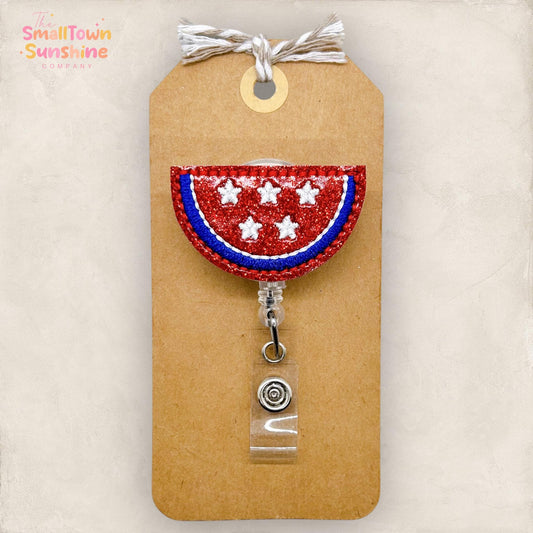 Patriotic Watermelon Badge Topper
