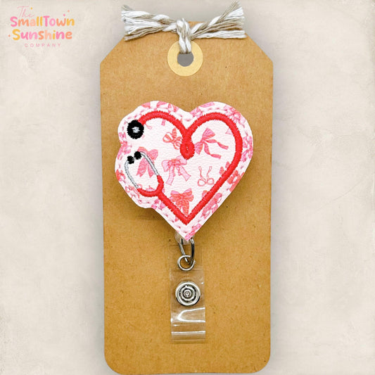 Coquette Bow Stethoscope Badge Topper