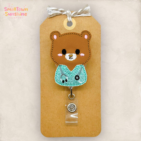 Nurse Bear Badge Topper