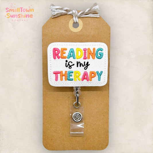 Reading is my Therapy Badge Topper