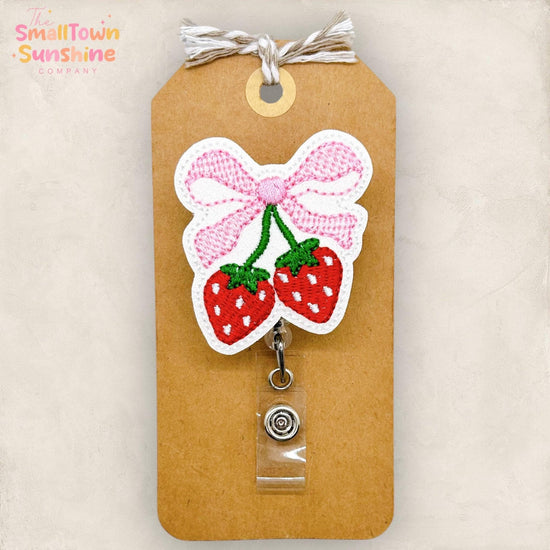Coquette Strawberries Badge Topper