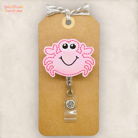 Pink Crab Badge Topper