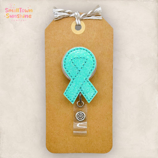 Ovarian Cancer Ribbon Badge Topper