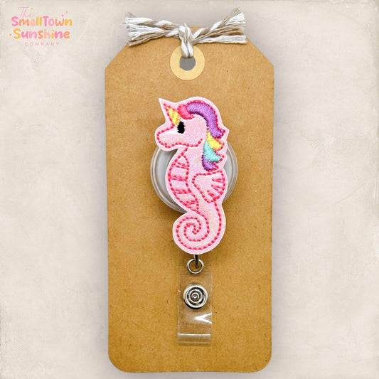 Unicorn Seahorse Badge Topper