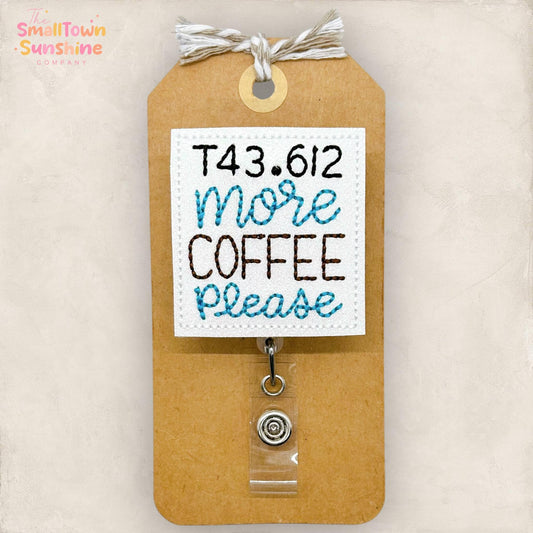 More Coffee Please Badge Topper