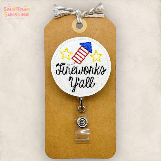 Fireworks Y’all Badge Topper
