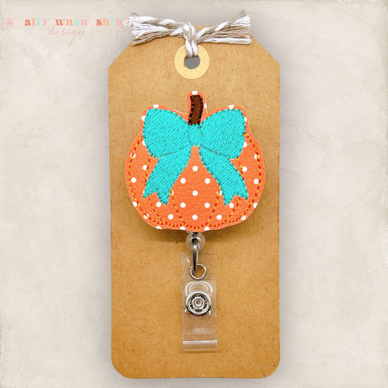 Polka Dot Coquette Pumpkin Badge Topper