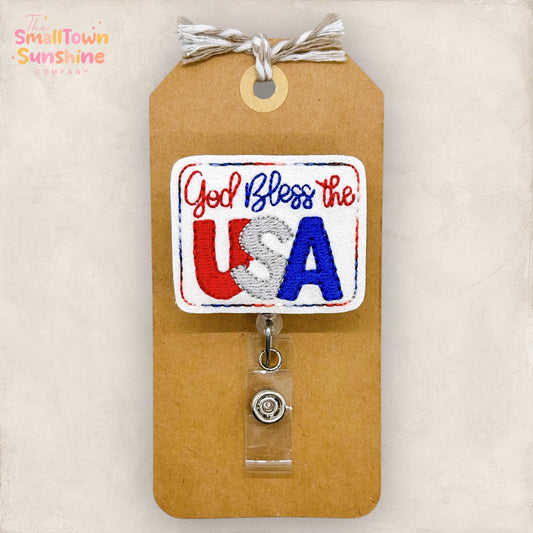 God Bless the USA Badge Topper
