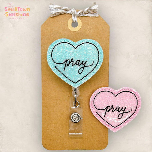 Pray Heart Badge Topper