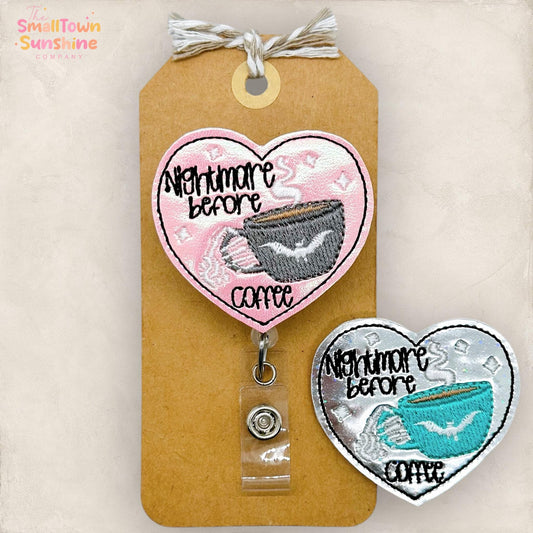Nightmare Before Coffee Badge Topper
