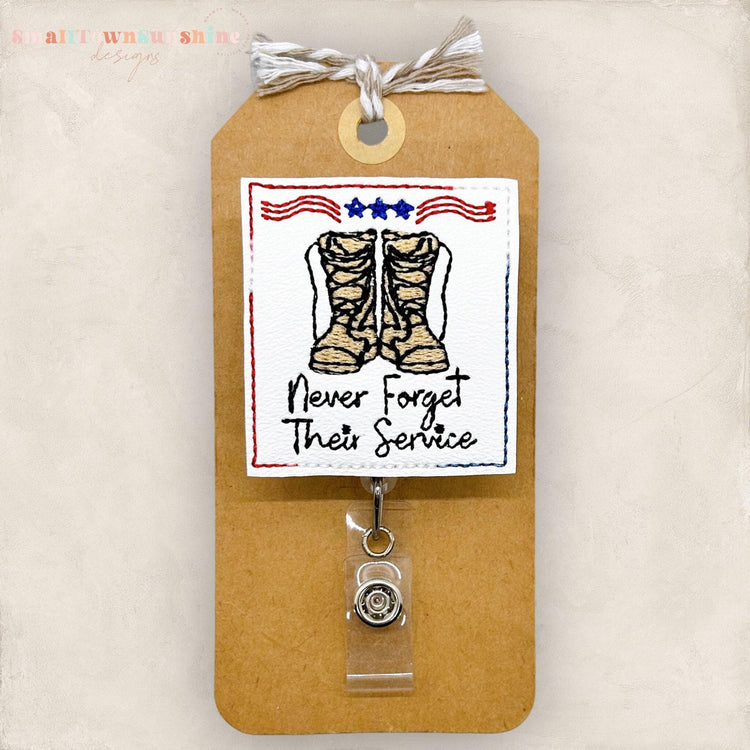 Never Forget Their Service Badge Topper