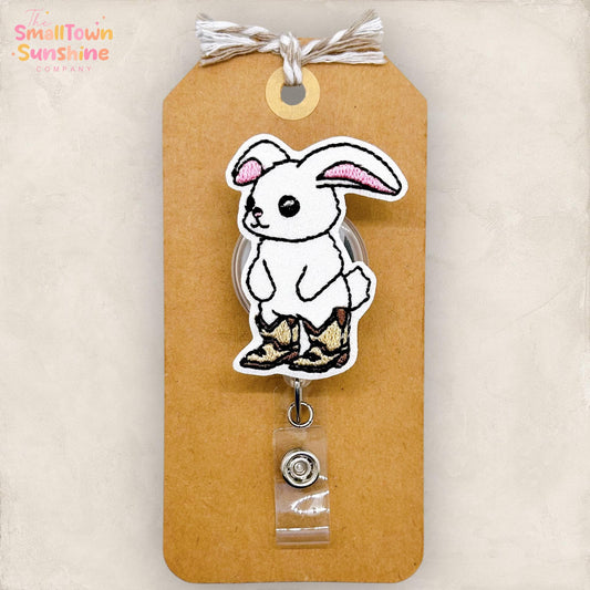 Cowboy Boots Bunny Badge Topper