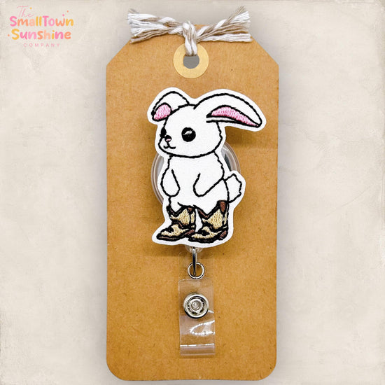 Cowboy Boots Bunny Badge Topper