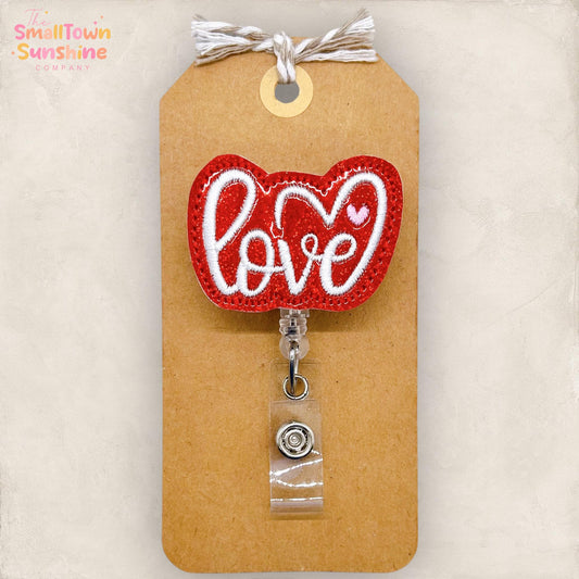 Love Script Badge Topper