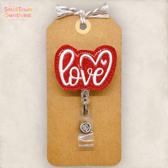 Love Script Badge Topper