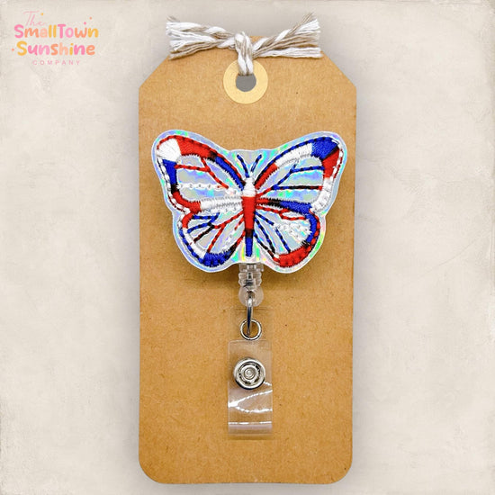 Patriotic Butterfly Badge Topper