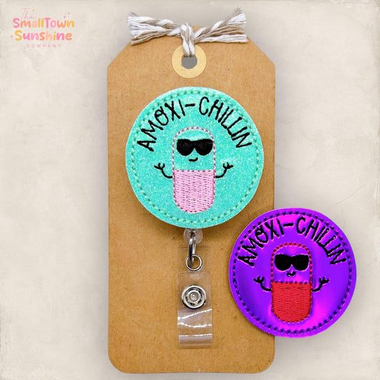 Amoxi-Chillin Badge Topper