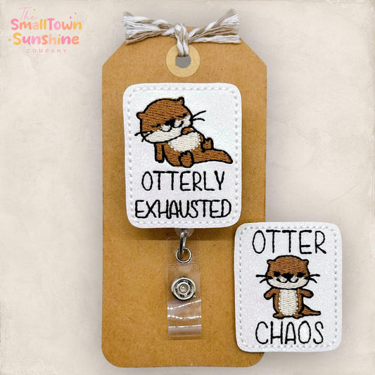 Otterly Exhausted Badge Topper