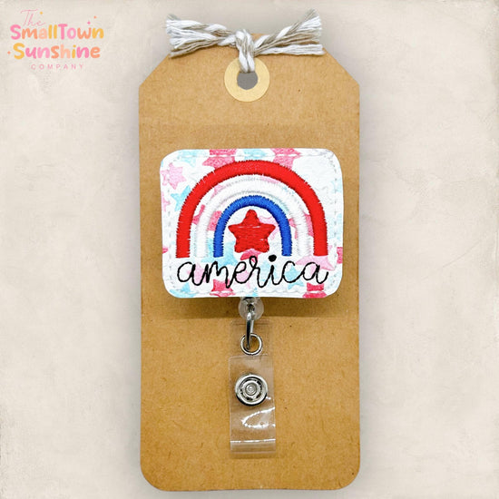 Patriotic Rainbow Badge Topper