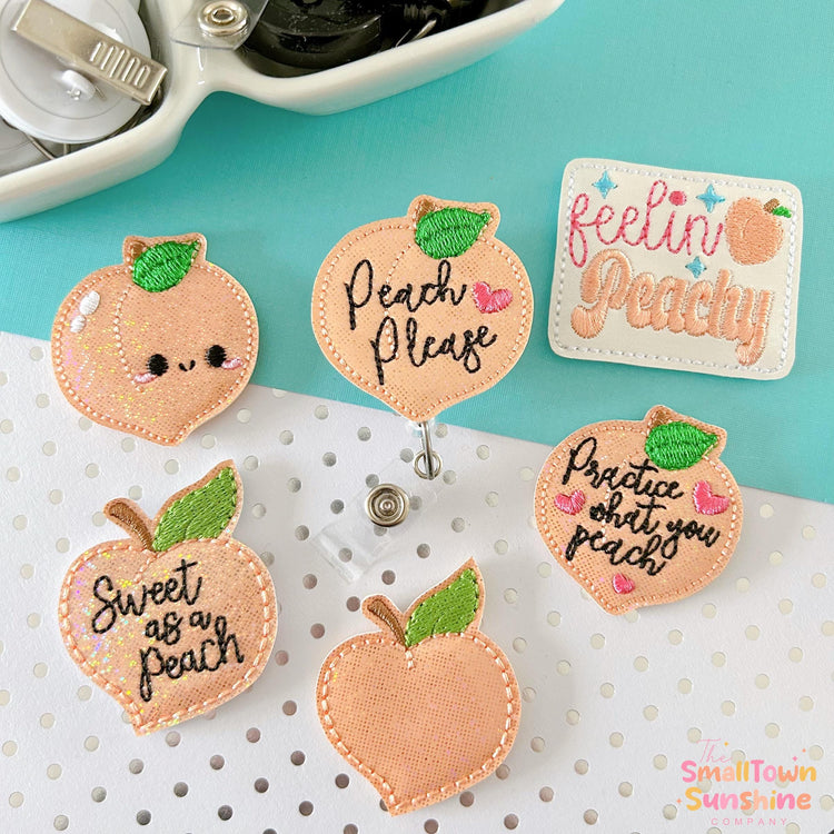 Peach Badge Topper