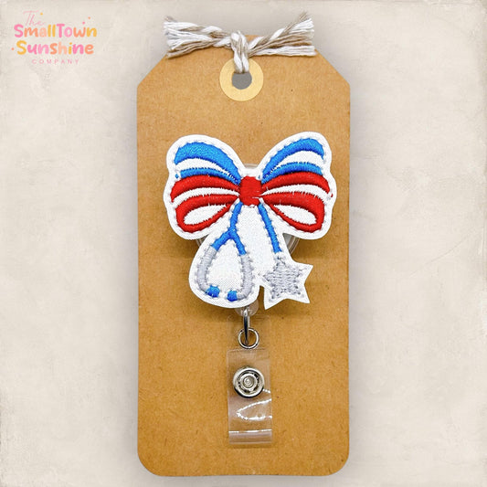 American Stethoscope Bow Badge Topper