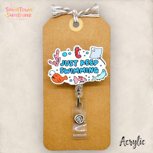 Just Keep Swimming Badge Topper