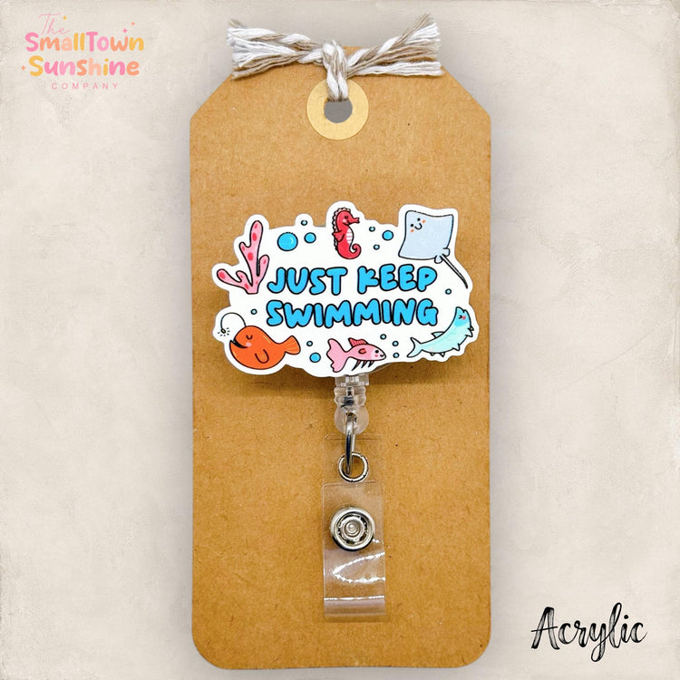 Just Keep Swimming Badge Topper