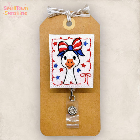 Patriotic Goose Badge Topper