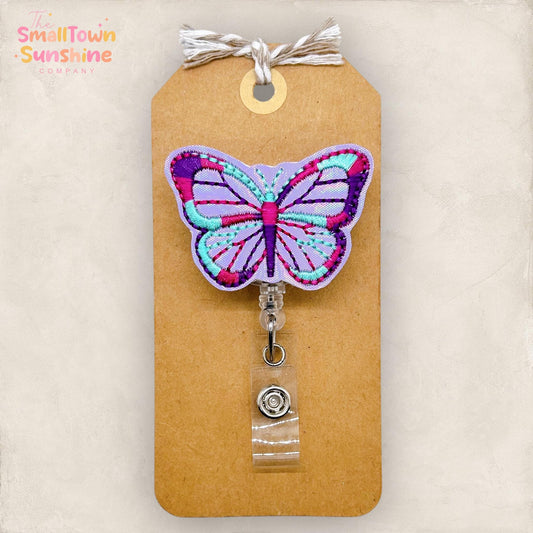 Purple Butterfly Badge Topper