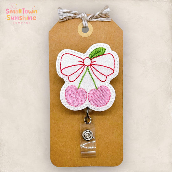 Pink Cherry Badge Topper
