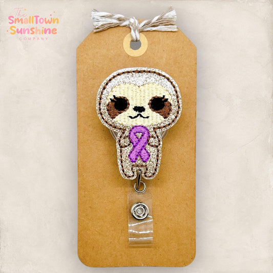 Alzheimer’s Sloth Badge Topper