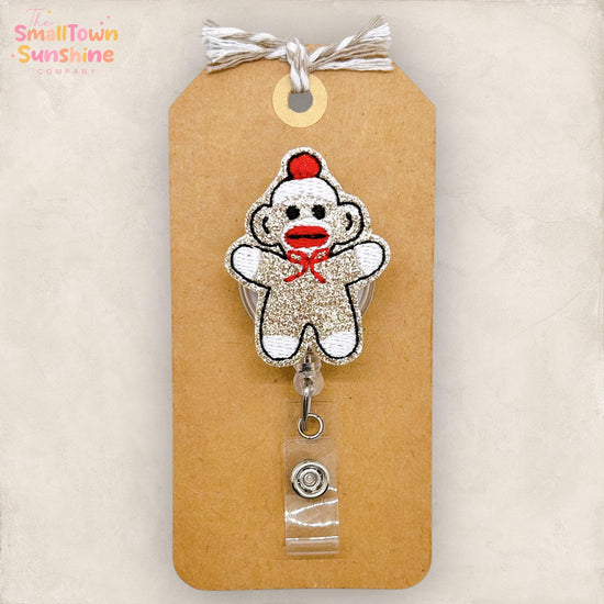 Sock Monkey Badge Topper