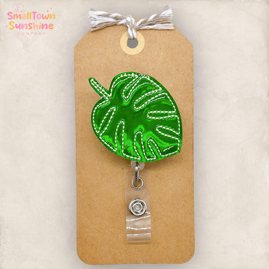 Monstera Leaf Badge Reel, Gardening Badge Reel, Nurse Badge Clip, Teacher Lanyard, Coworker Gift, Badge Buddy, Retractable ID Holder