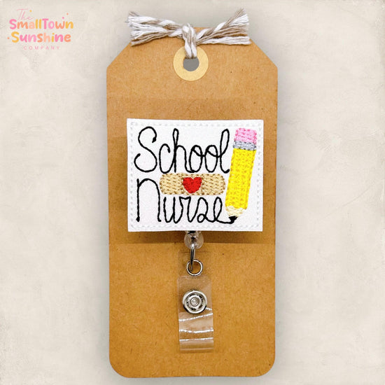 School Nurse Badge Reel, Nurse Badge Clip, Back to School Lanyard, Coworker Gift, Name Tag, Badge Buddy, Retractable ID Holder | GLITTER