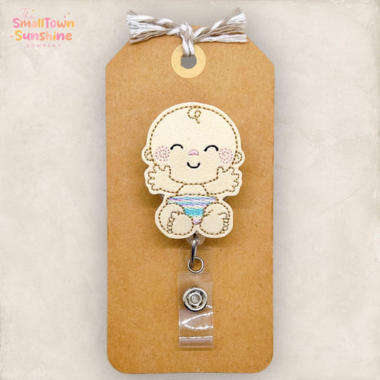 Sweet Baby Badge Reel, L&D Nurse Badge Clip, NICU Badge Reel, Birth Doula Name Tag, Coworker Gift, Badge Buddy, Retractable ID Holder