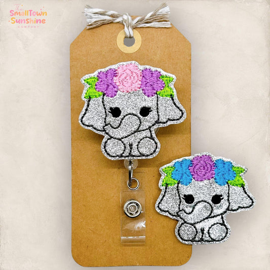 Spring Elephant Badge Topper