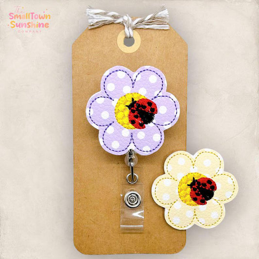 Polka Dot Daisy Badge Topper