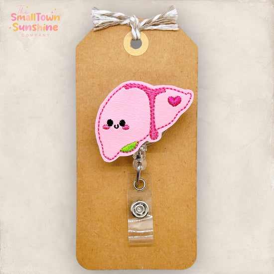 Liver Badge Reel, Hepatologist Badge Reel, Anatomy Name Tag, Nurse Badge Clip, Hospital Lanyard, Coworker Gift, Retractable ID Badge Holder