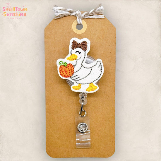 Fall Goose Badge Reel, Silly Bird Badge Reel, Nurse Badge Clip, Teacher Lanyard, Coworker Gift, Name Tag, Badge Buddy, Retractable ID Holder