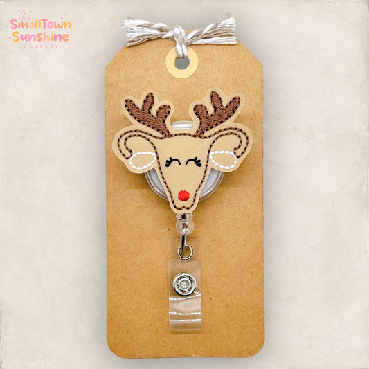Uterus Reindeer Badge Topper