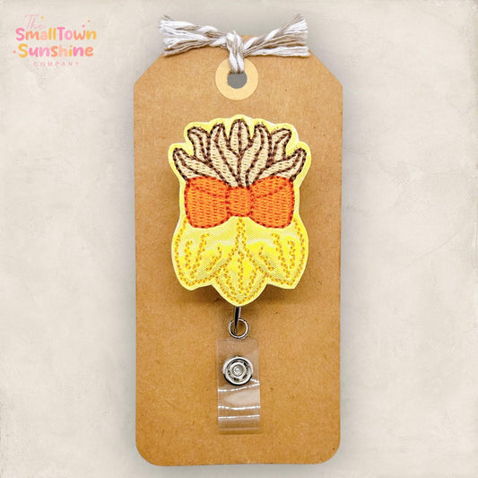 Corn Harvest Badge Reel, Thanksgiving Name Tag, Nurse Badge Clip, Teacher Lanyard, Coworker Gift, Badge Topper, Retractable ID Holder