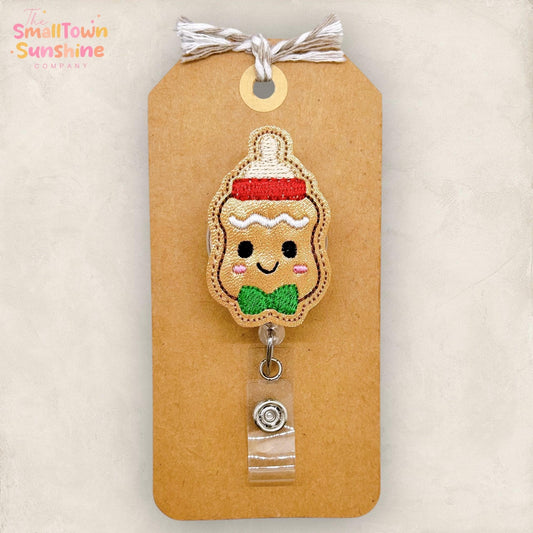 Gingerbread Baby Bottle Badge Topper