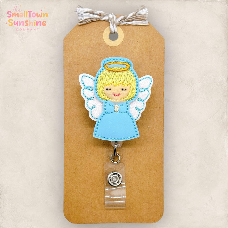 Nativity Angel Badge Reel, Christmas Angel Badge Reel, Nurse Badge Clip, Teacher Lanyard, Coworker Gift, Name Tag, Retractable ID Holder