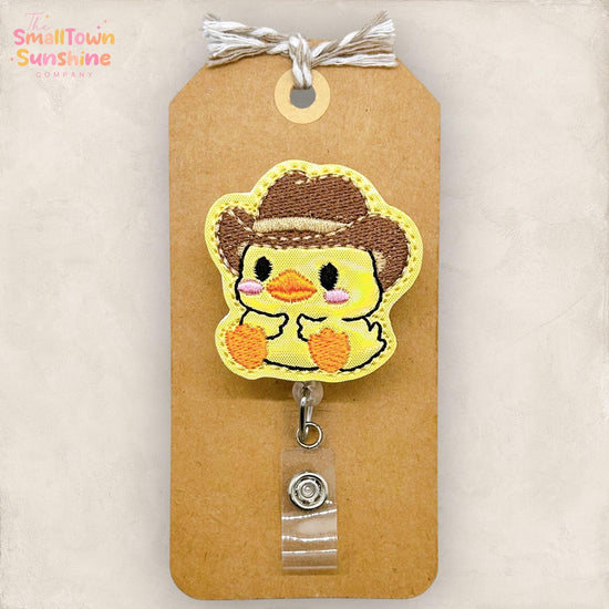 Cowboy Duck Badge Reel, Western Nurse Badge Clip, Teacher Lanyard, Coworker Gift, Name Tag, Swappable Badge Topper, Retractable ID Holder