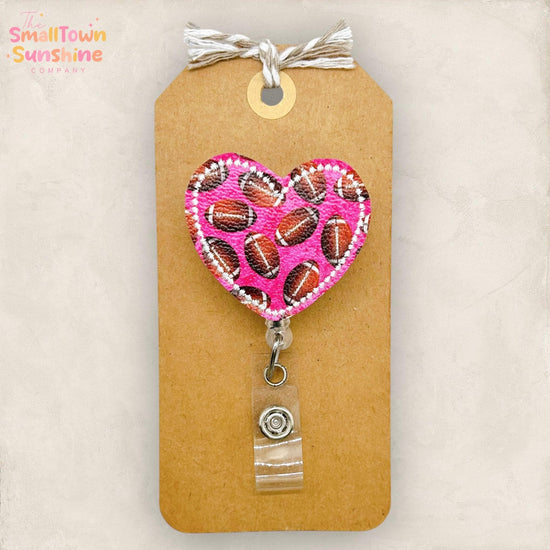 Football Heart Badge Topper