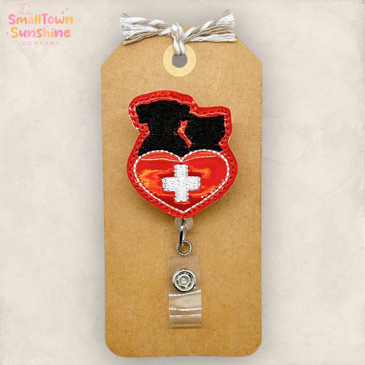 Veterinarian Retractable Badge Reel: Animal Doctor ID Holder, Name Tag, Swappable Topper, Coworker Gift, MRI Safe, Heavy Duty Options